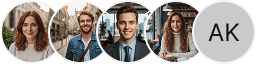Multiple investor profile avatars on Gaugeworth Advisors trading review block
